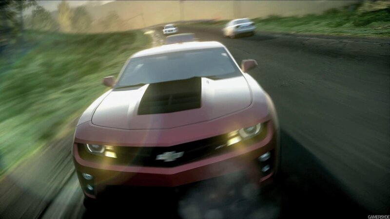 Red Chevrolet Camaro — Dynamic, Sunset
