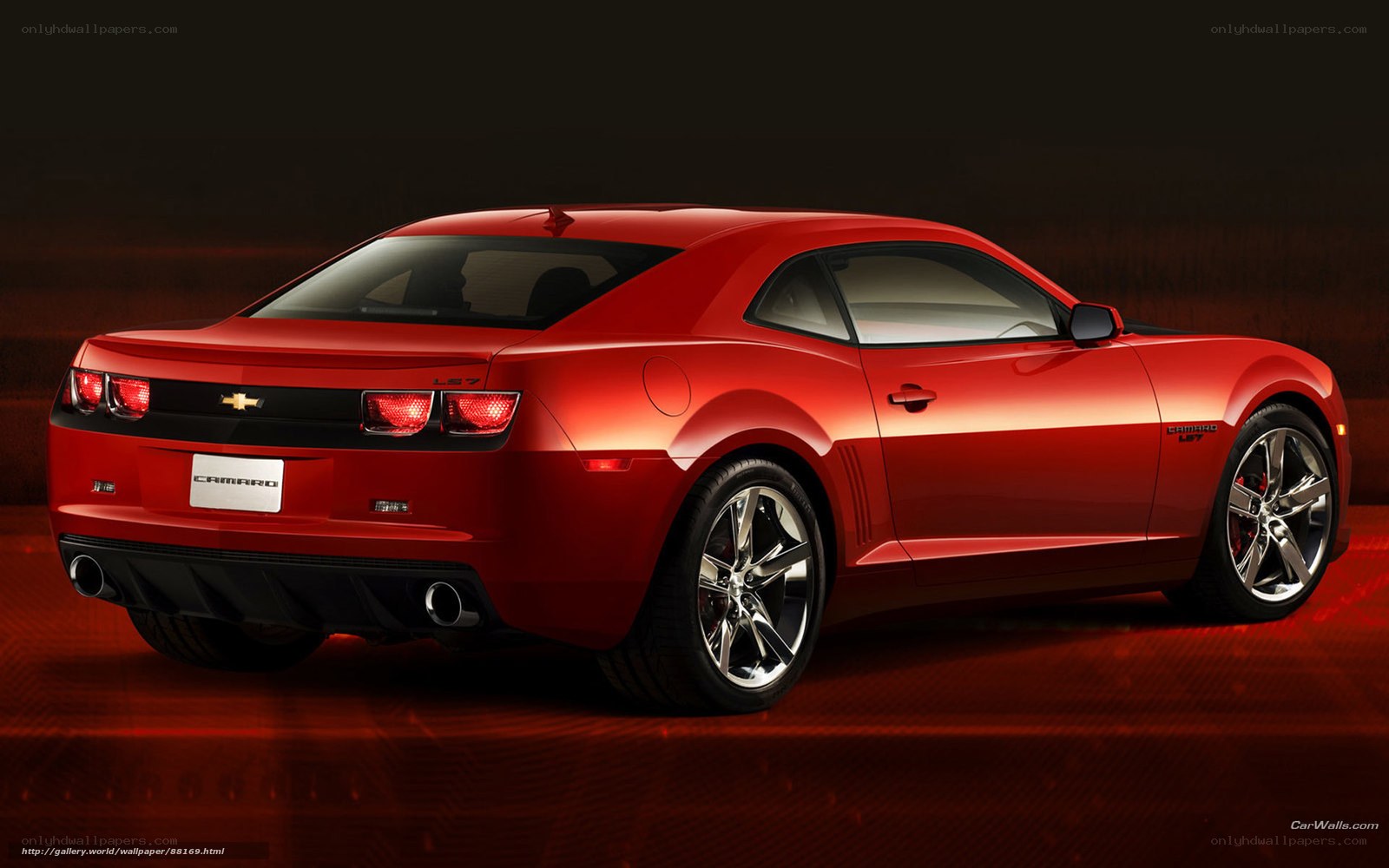 Red Chevrolet Camaro LS7