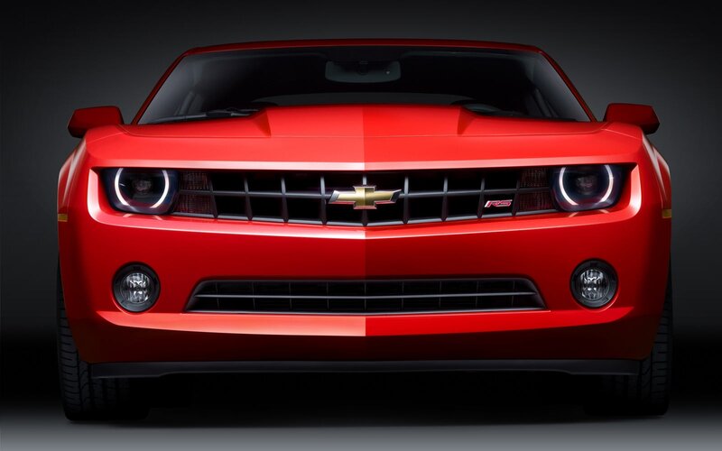 Red Chevrolet Camaro RS