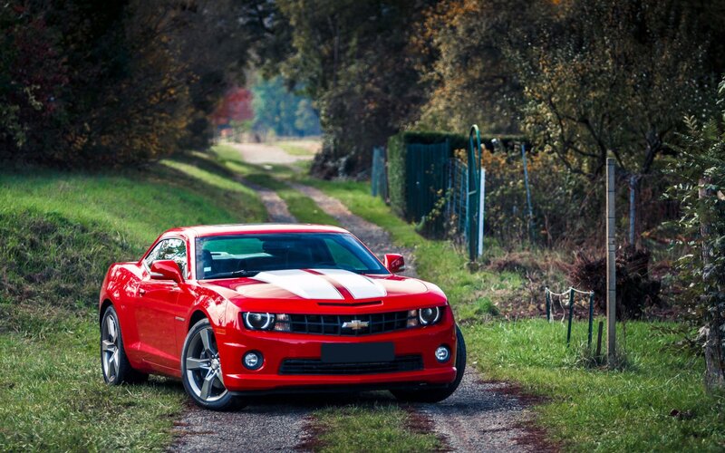 Red Chevrolet Camaro — Serene, Autumn