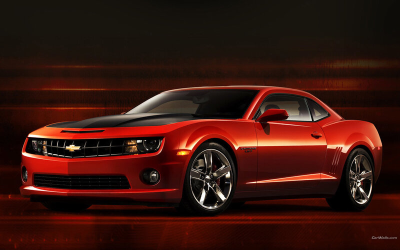 Red Chevrolet Camaro sports car