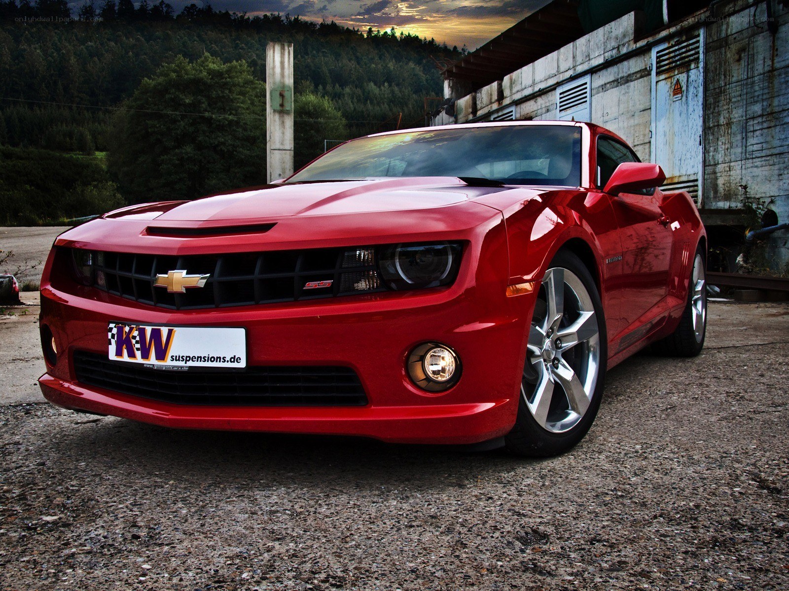 Red Chevrolet Camaro SS