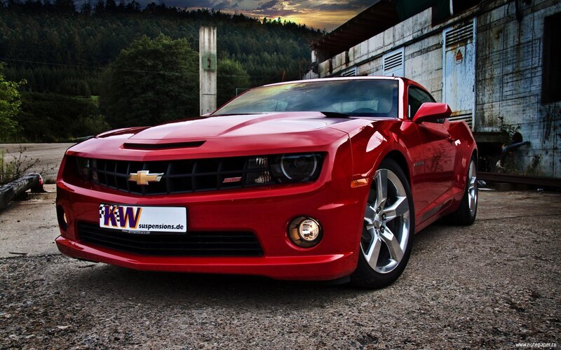 Red Chevrolet Camaro SS