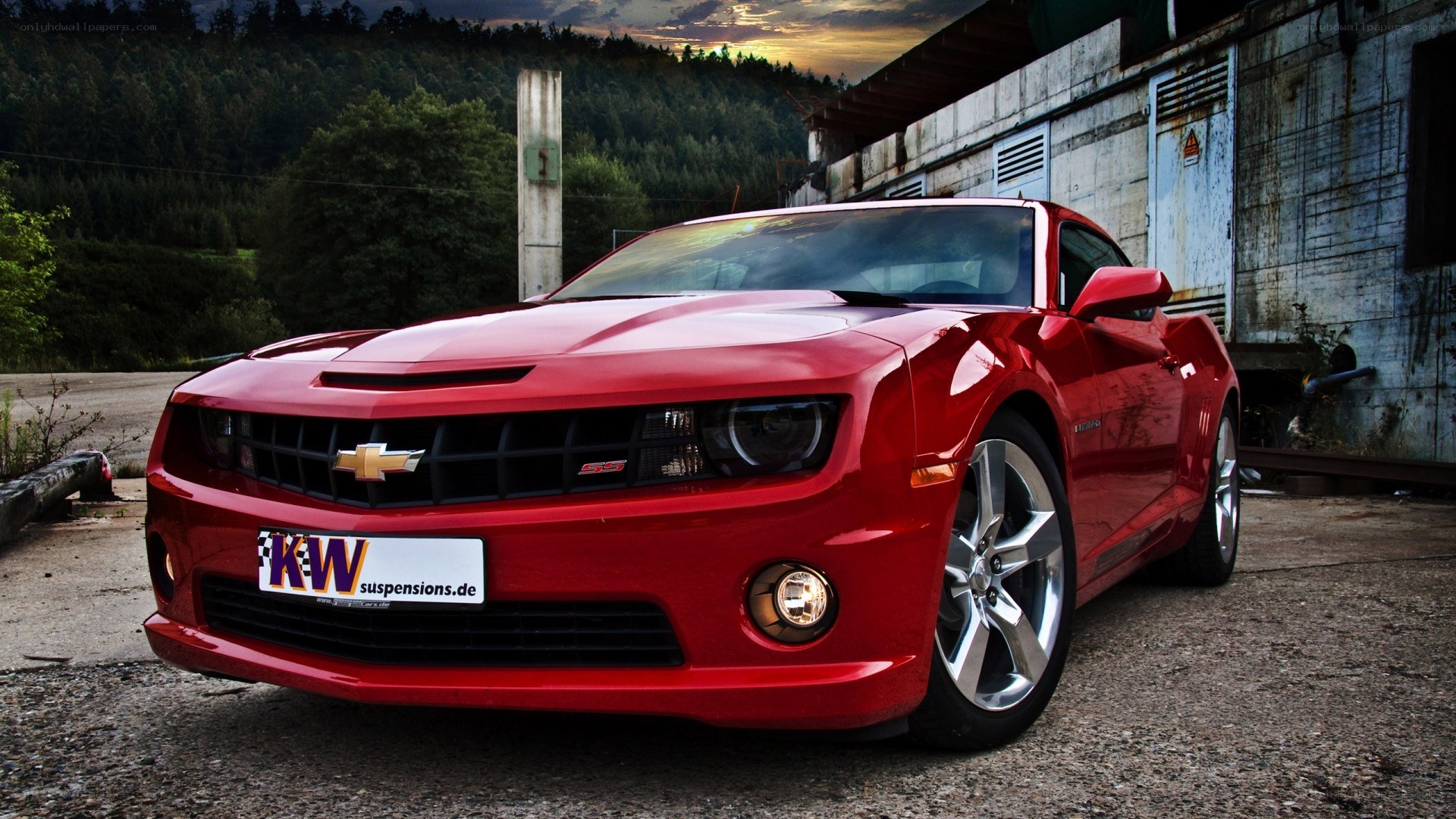 Red Chevrolet Camaro SS