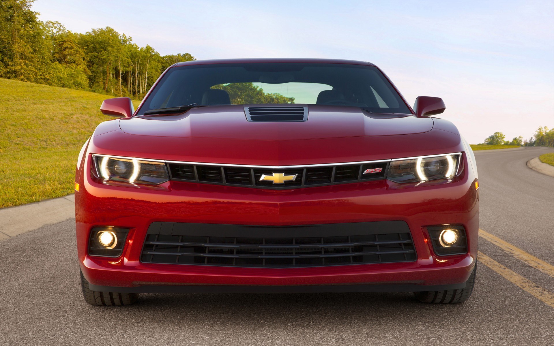 Red Chevrolet Camaro SS