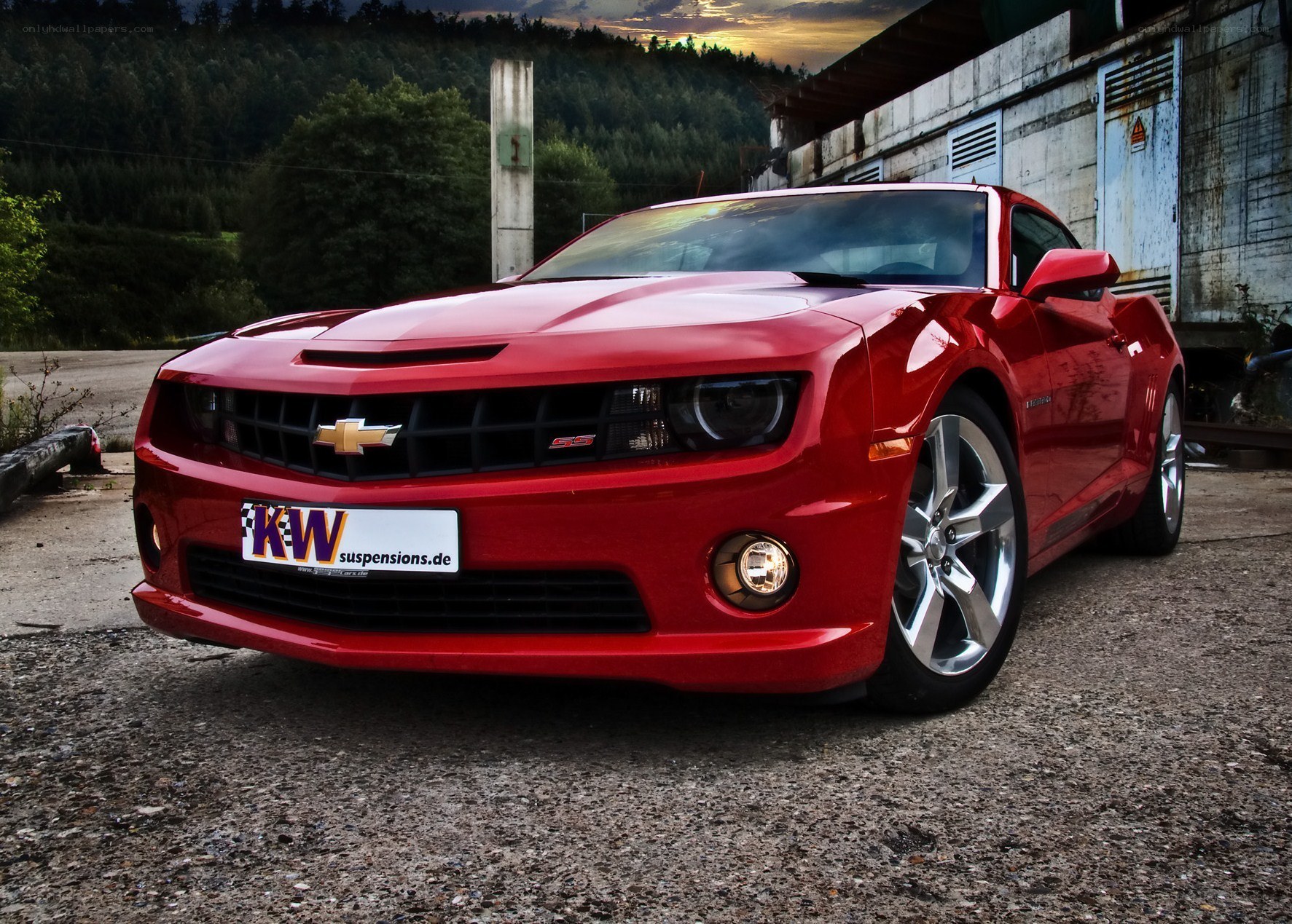 Red Chevrolet Camaro SS
