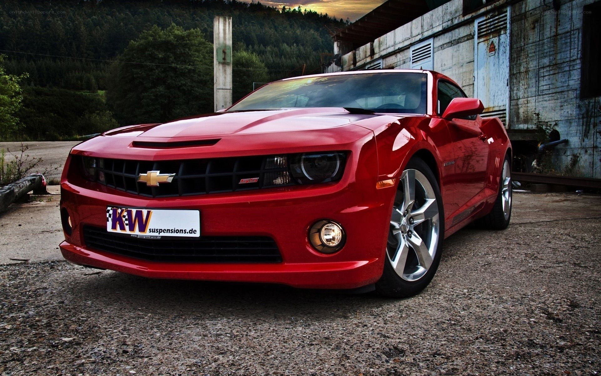 Red Chevrolet Camaro SS