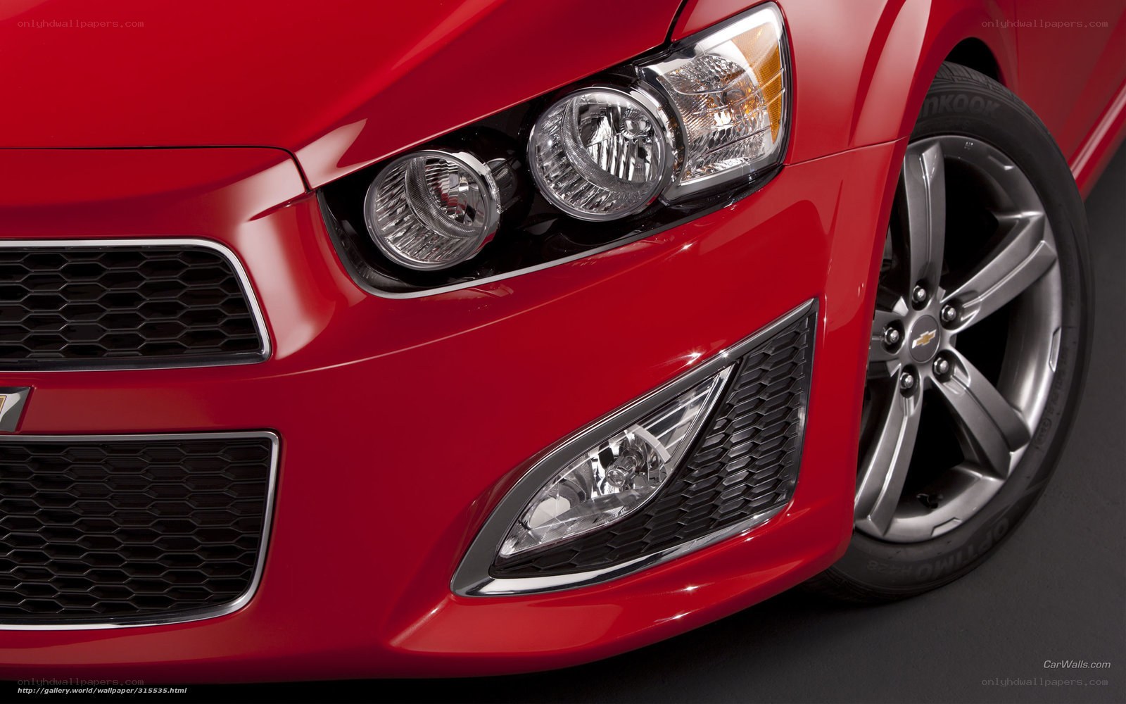 red chevrolet car front view