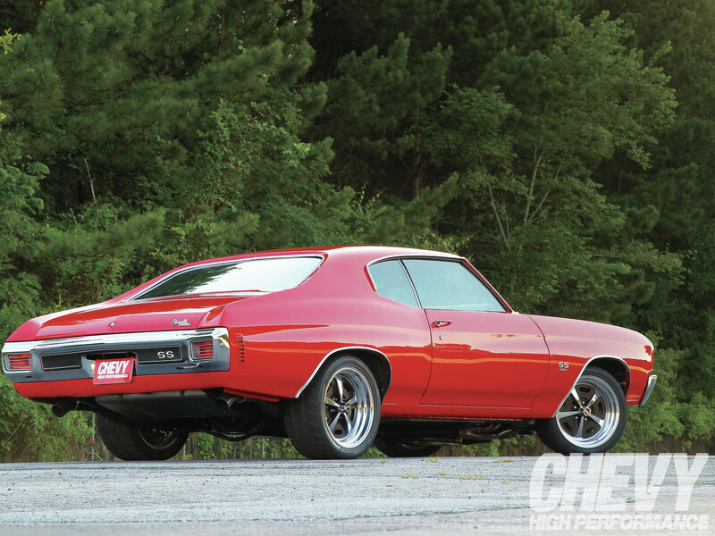 Red Chevrolet Chevelle Ss — Calm, Afternoon, Photograph, Car, Trees