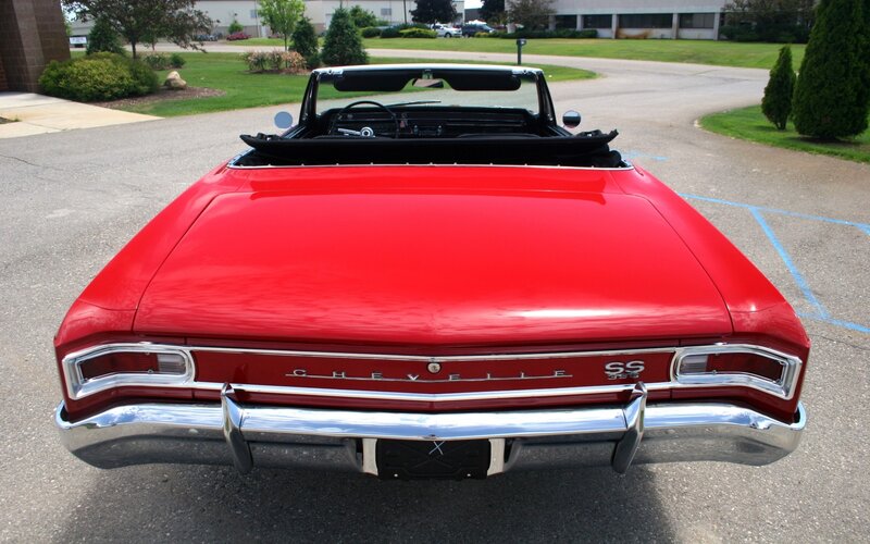 Red Chevrolet Chevelle SS convertible