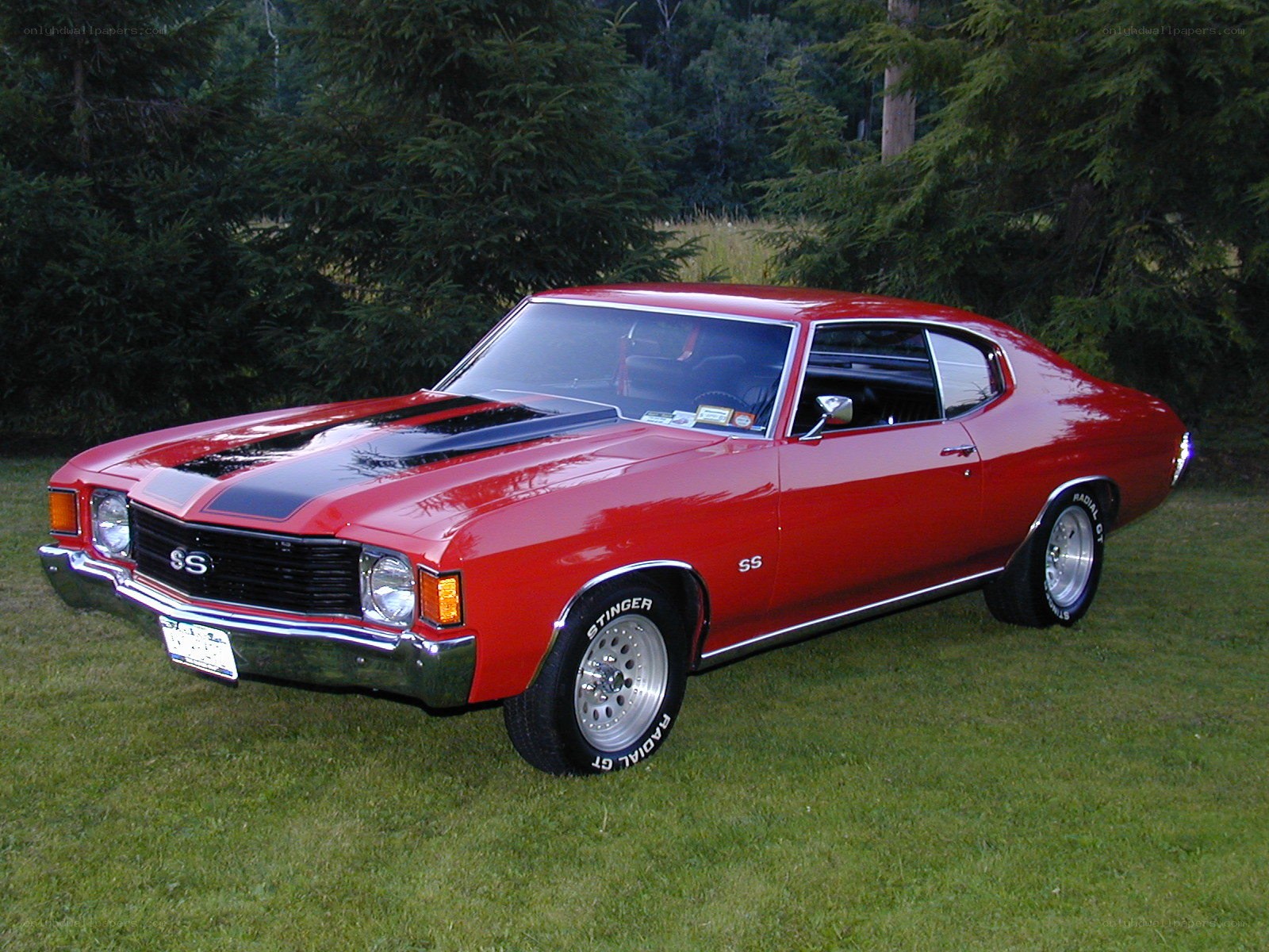 red chevrolet chevelle ss