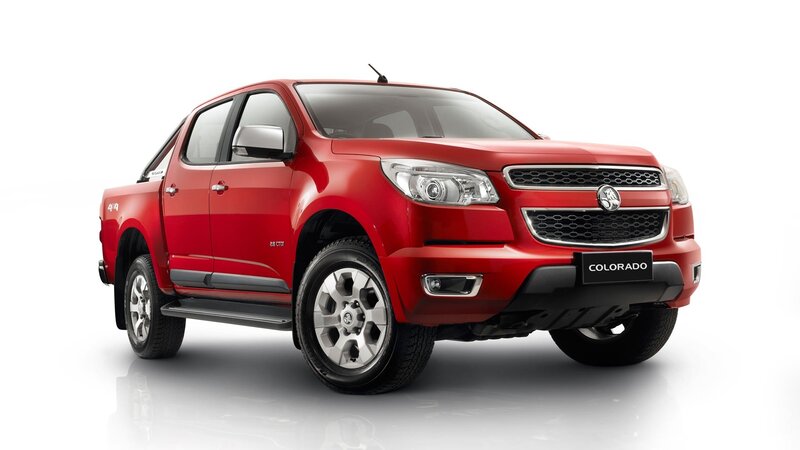 Red Chevrolet Colorado pickup truck