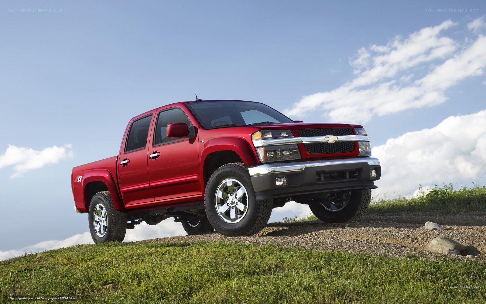 Red Chevrolet Colorado pickup truck