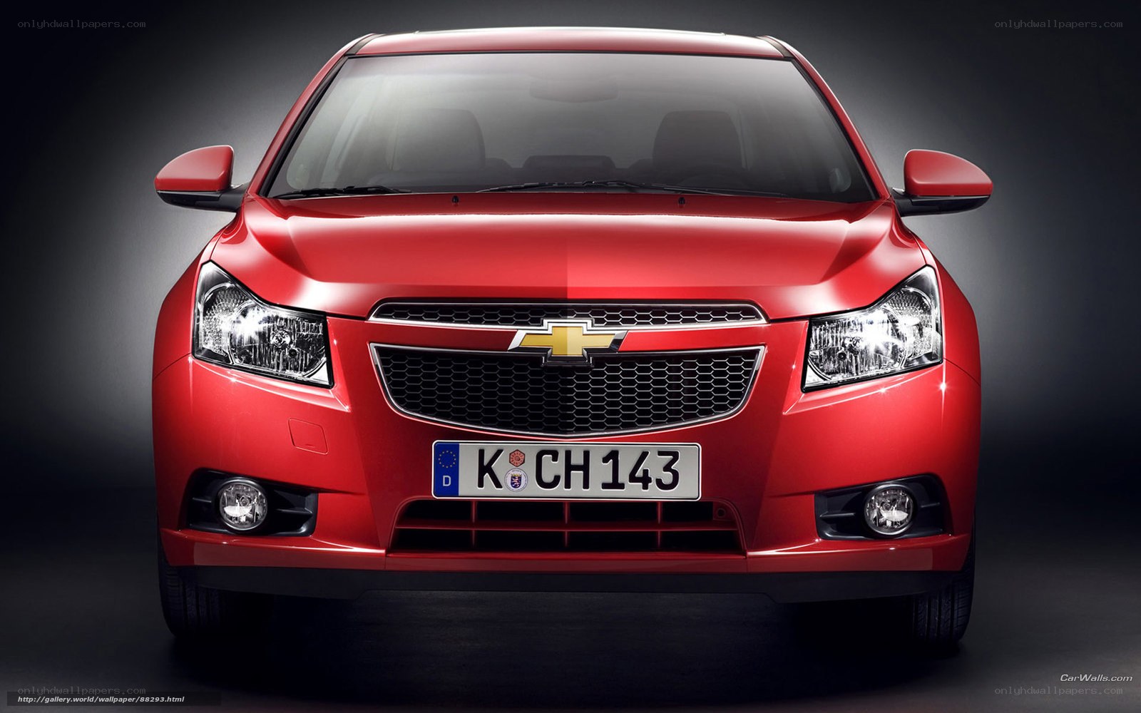Red Chevrolet Cruze front view