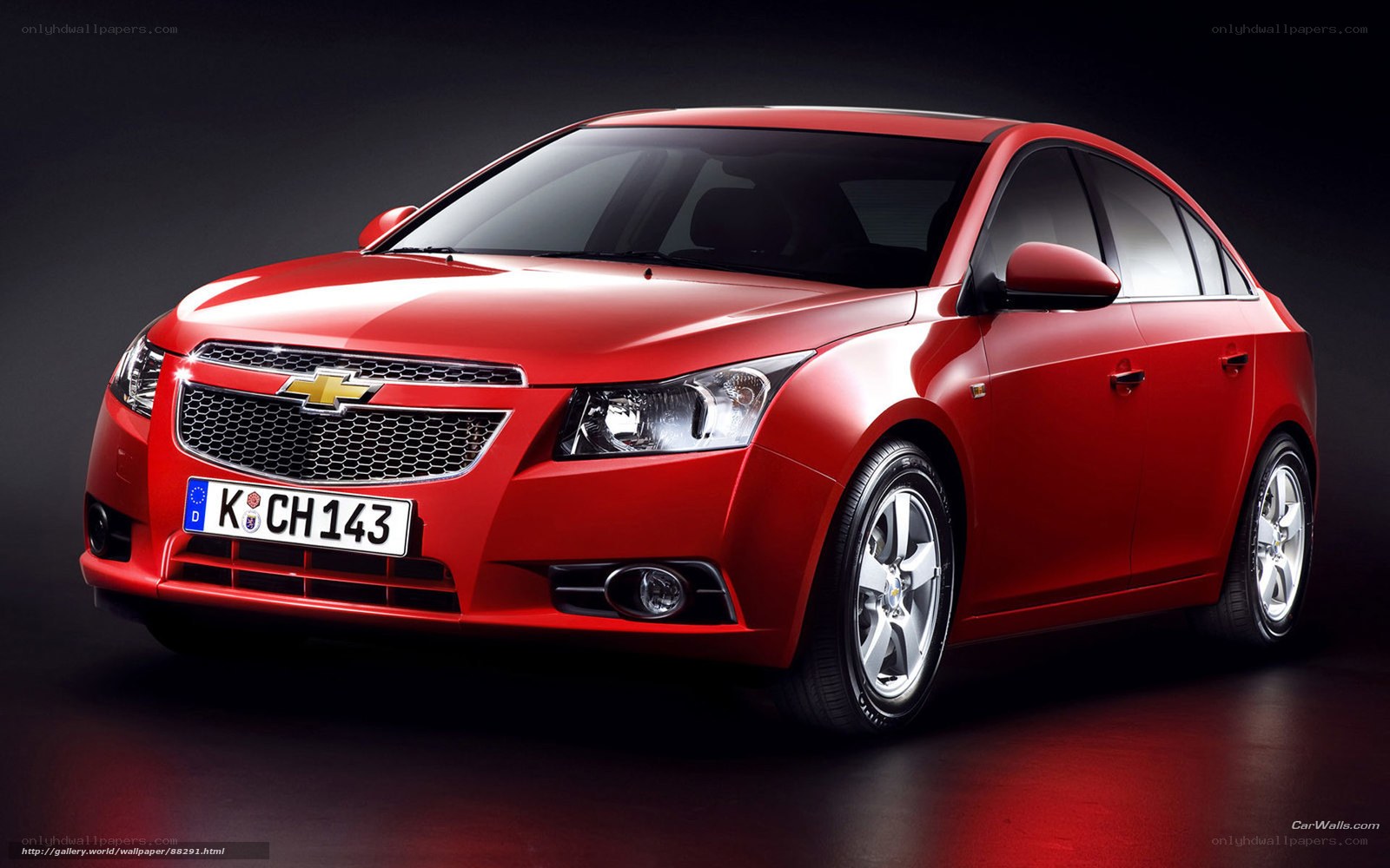 Red Chevrolet Cruze sedan