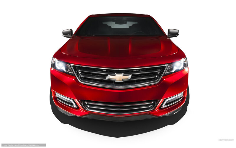 red chevrolet impala front view