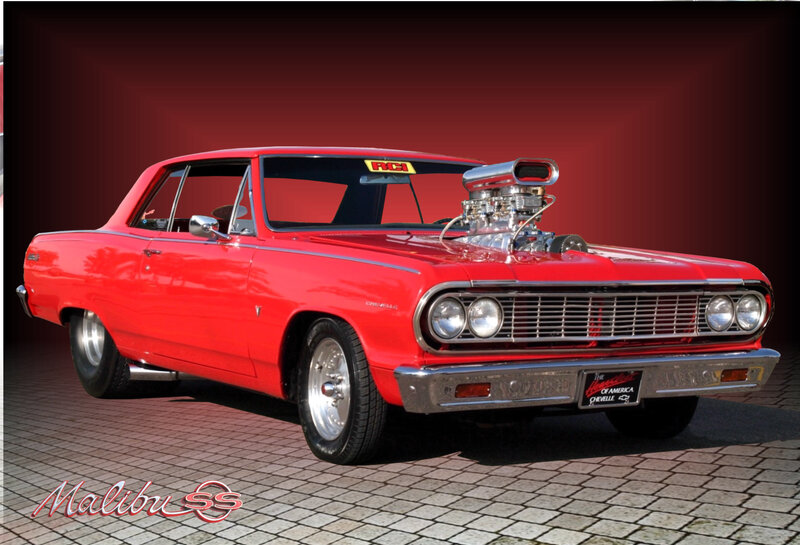Red Chevrolet Malibu — Dramatic