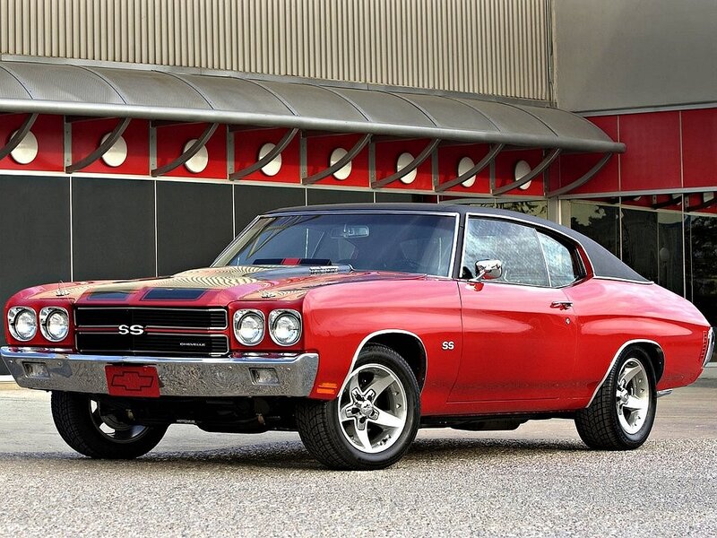 Red Chevrolet Muscle Car — Dramatic, Afternoon