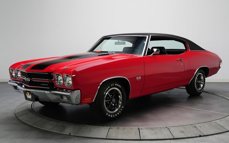 Red Chevrolet Muscle Car — Neutral, Photograph