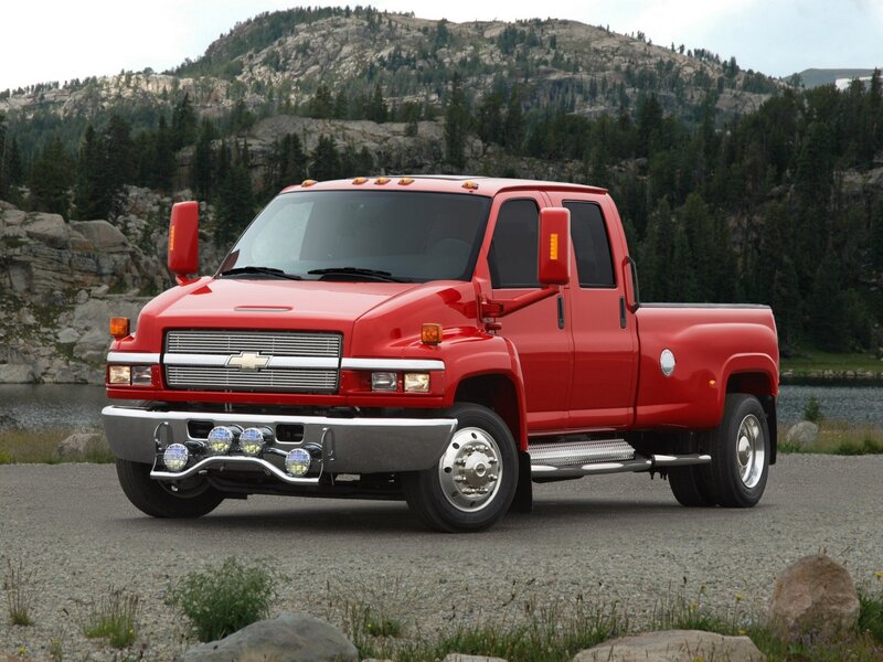 Red Chevrolet pickup truck