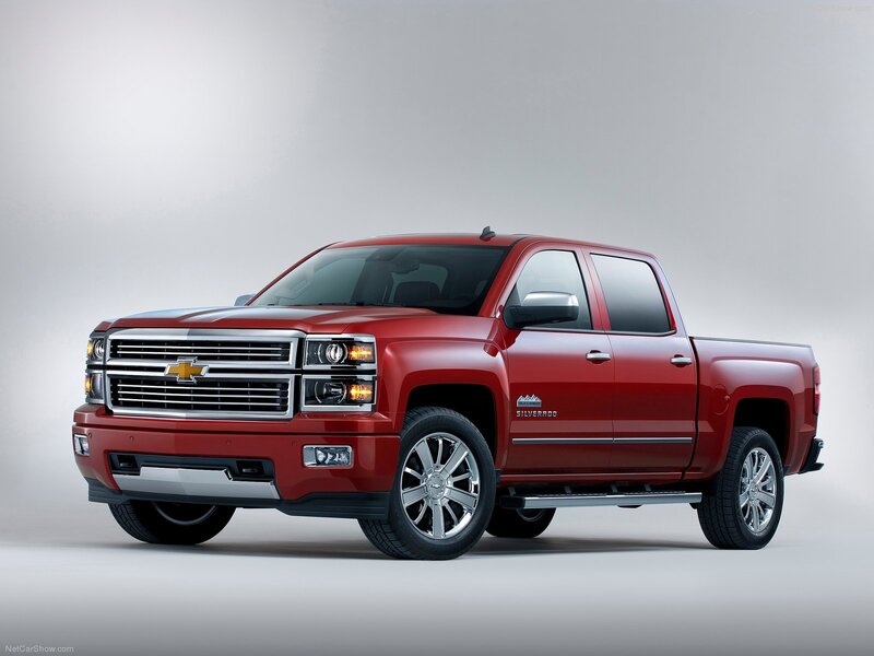Red Chevrolet Silverado Truck