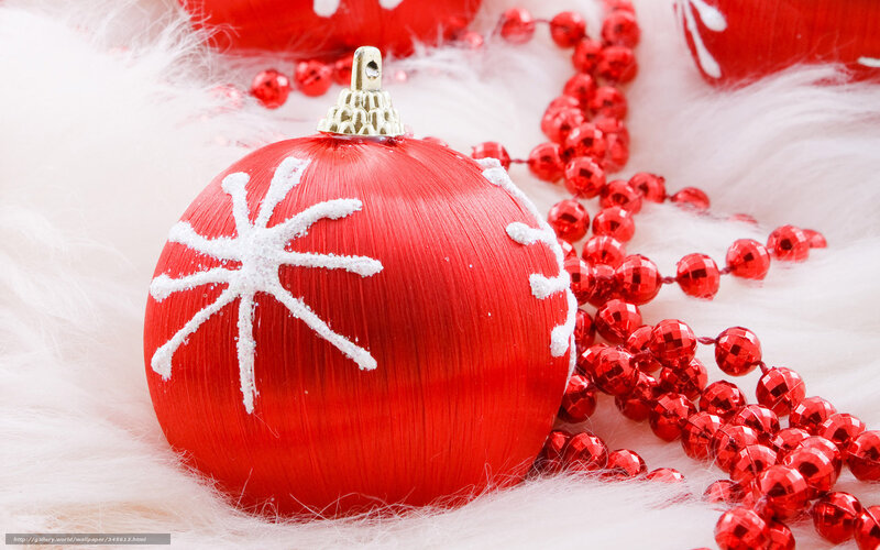 Red Christmas ornament with snowflake
