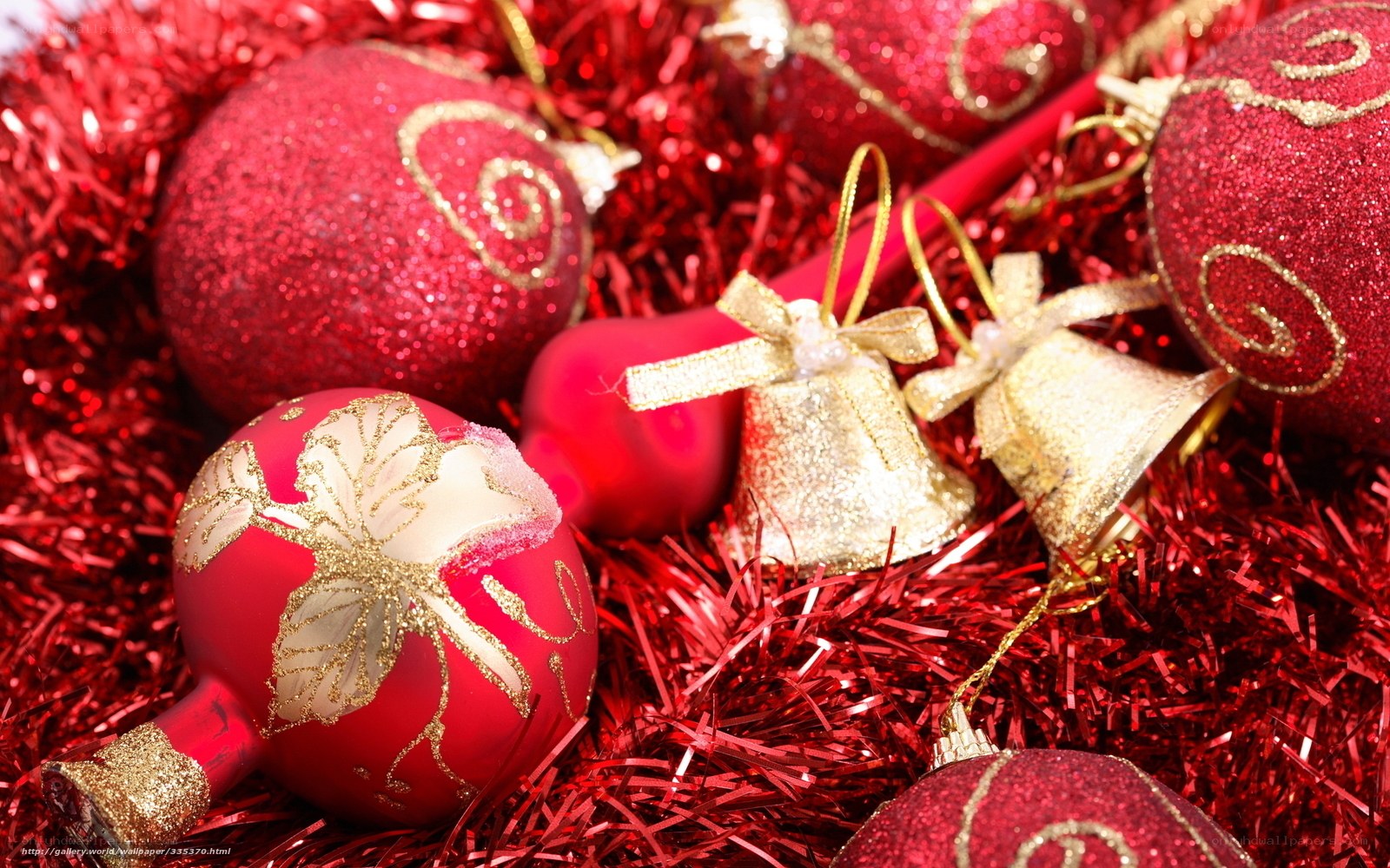 Red Christmas ornaments