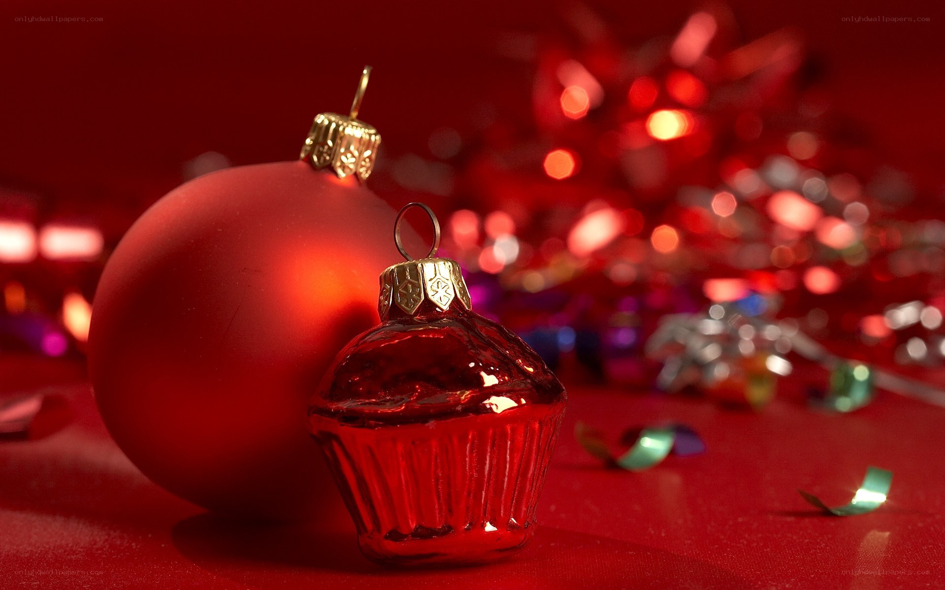 Red Christmas ornaments