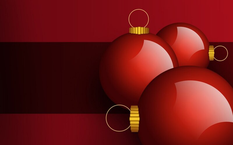 Red Christmas Ornaments — Festive, Winter, 3d Render