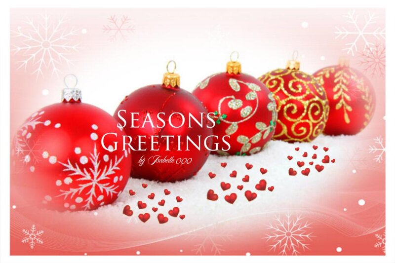 Red Christmas Ornaments — Festive, Winter, Photograph, Snow, Hearts