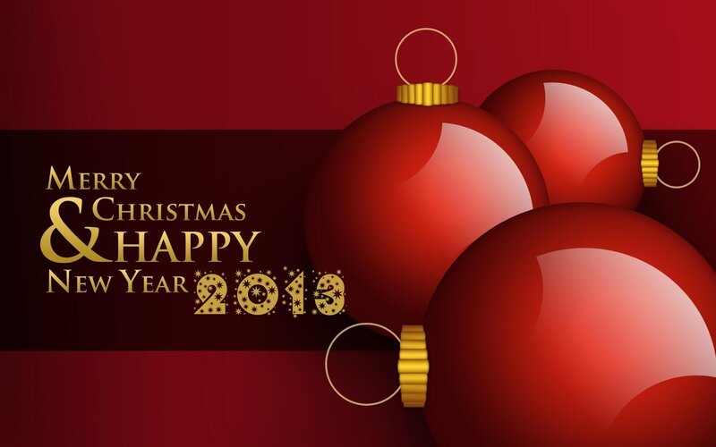 Red Christmas Ornaments — Festive, Winter, Vector Art, Text