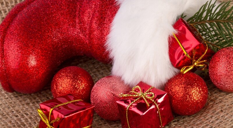 Red Christmas Stocking — Festive, Winter, Photograph, Gifts