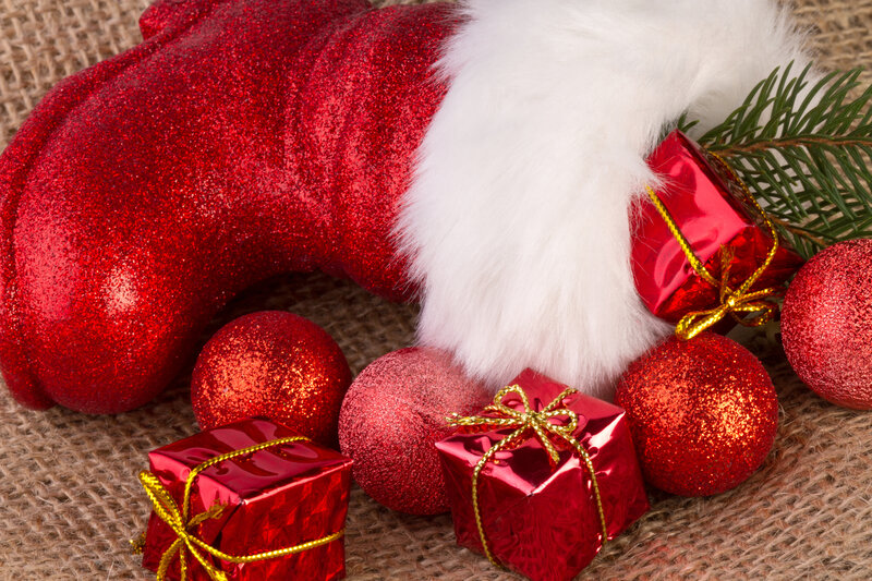 Red Christmas Stocking — Festive, Winter