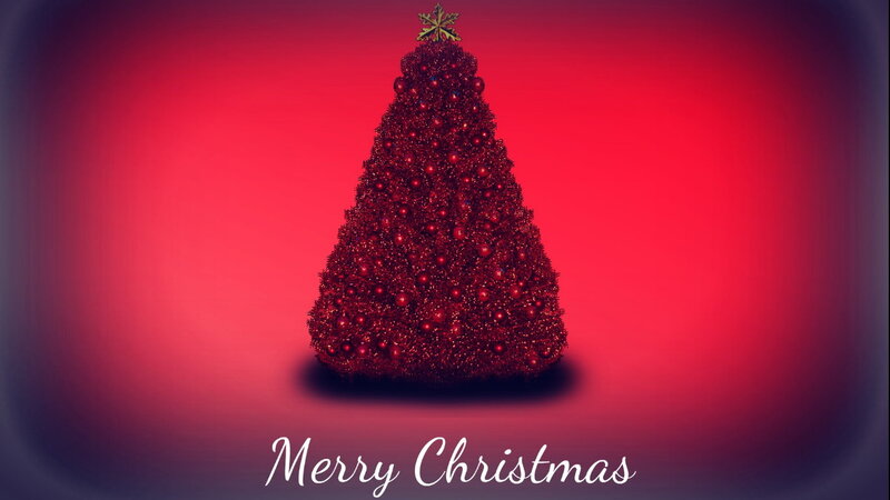 Red Christmas Tree — Festive