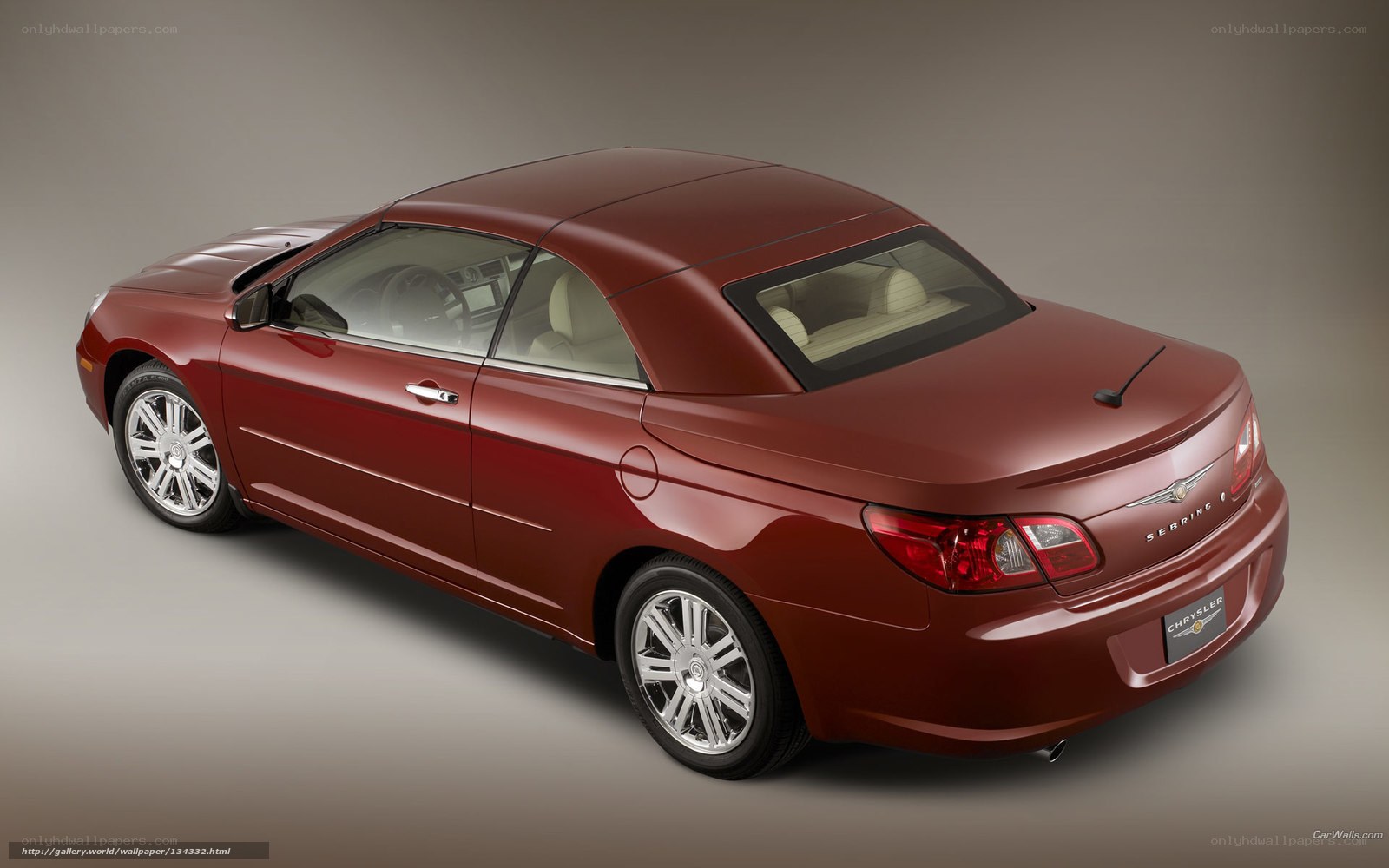 Red Chrysler Sebring Convertible