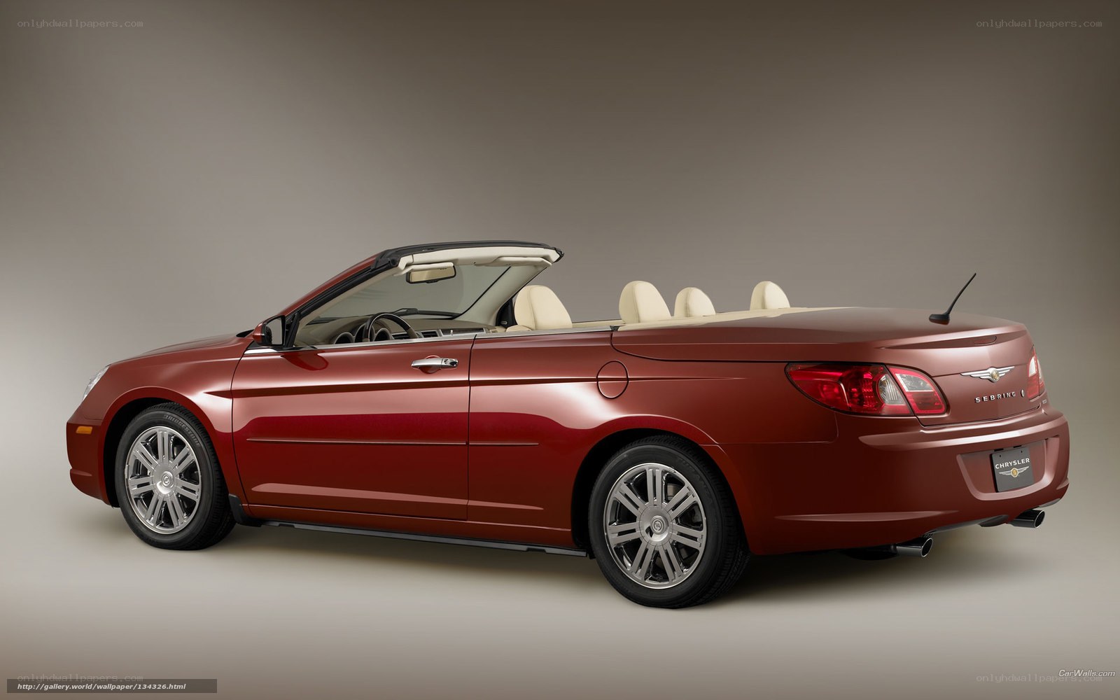 Red Chrysler Sebring convertible