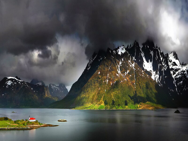 Red Church on Island