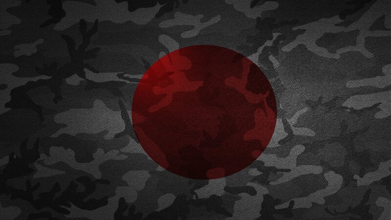 Red Circle on Camouflage