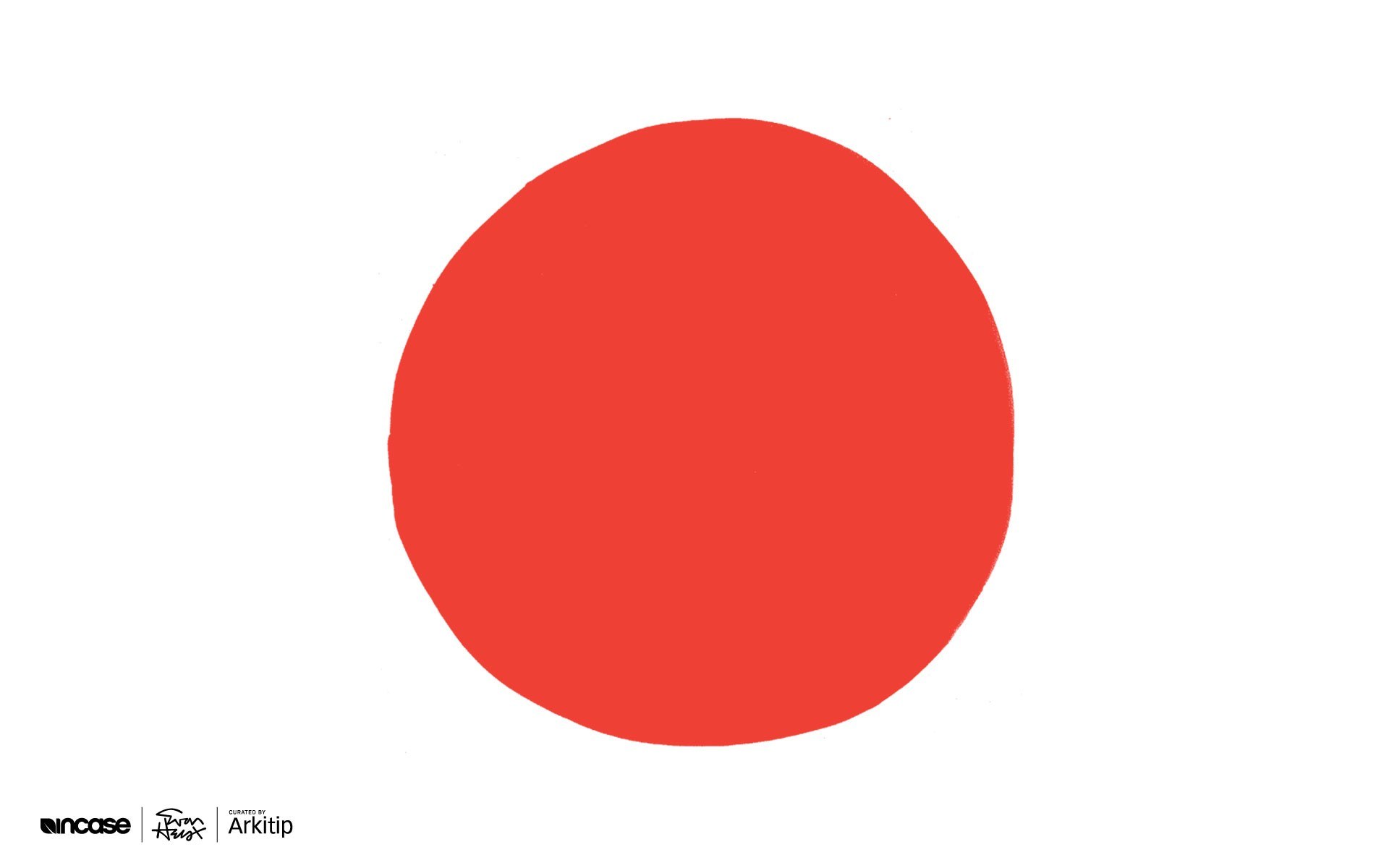 red circle on white background