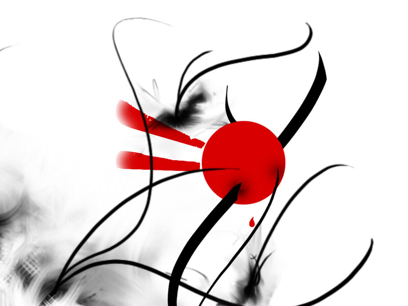 Red Circle with Black Lines