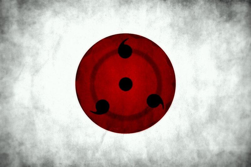 Red Circle with Black Symbols