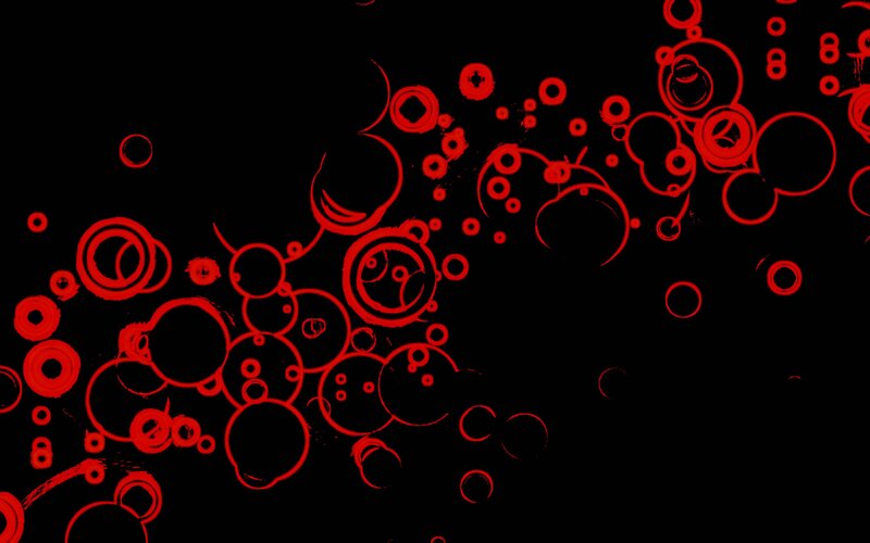 Red Circles on Black — Dark