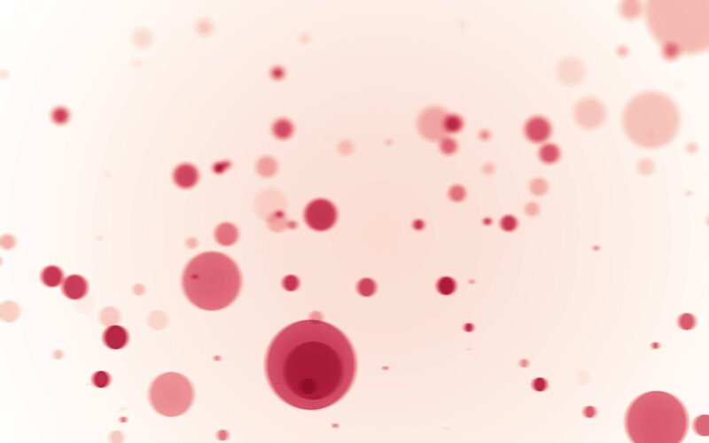 Red Circles on White — Calm, Abstract