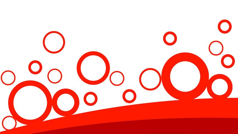 Red Circles on White — Minimalist, Vector Art