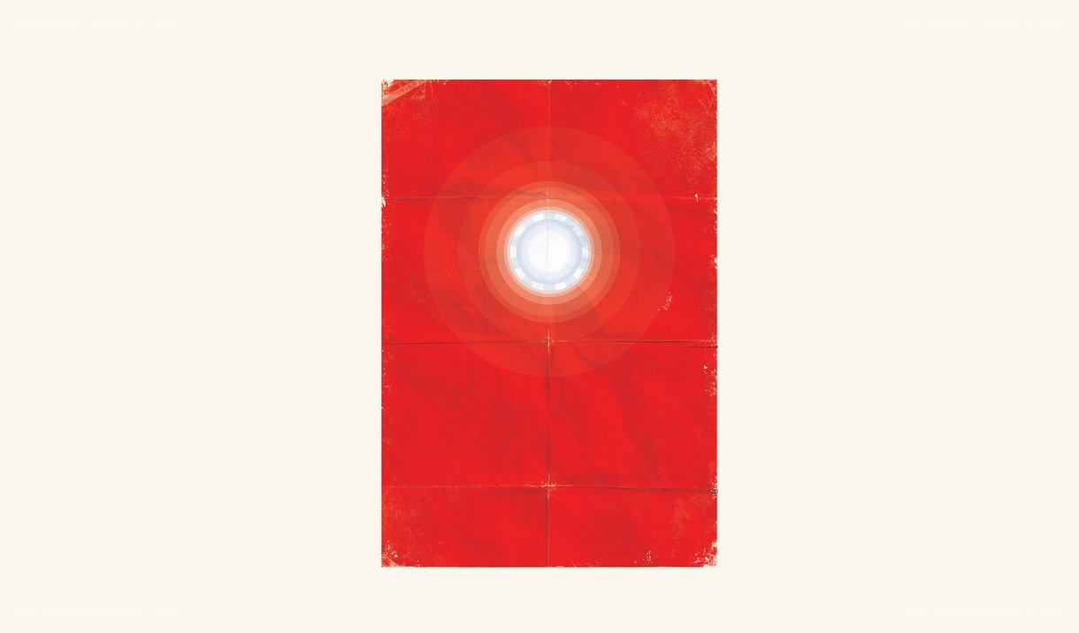 red circular design poster