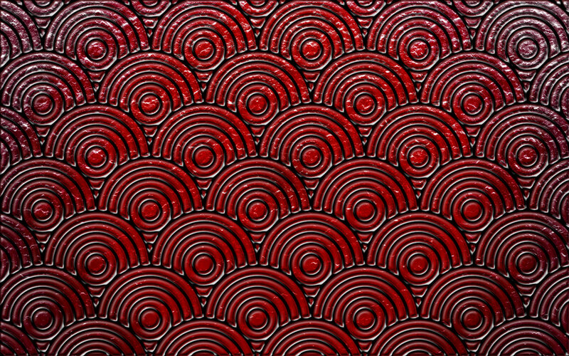 Red Circular Pattern — Textured