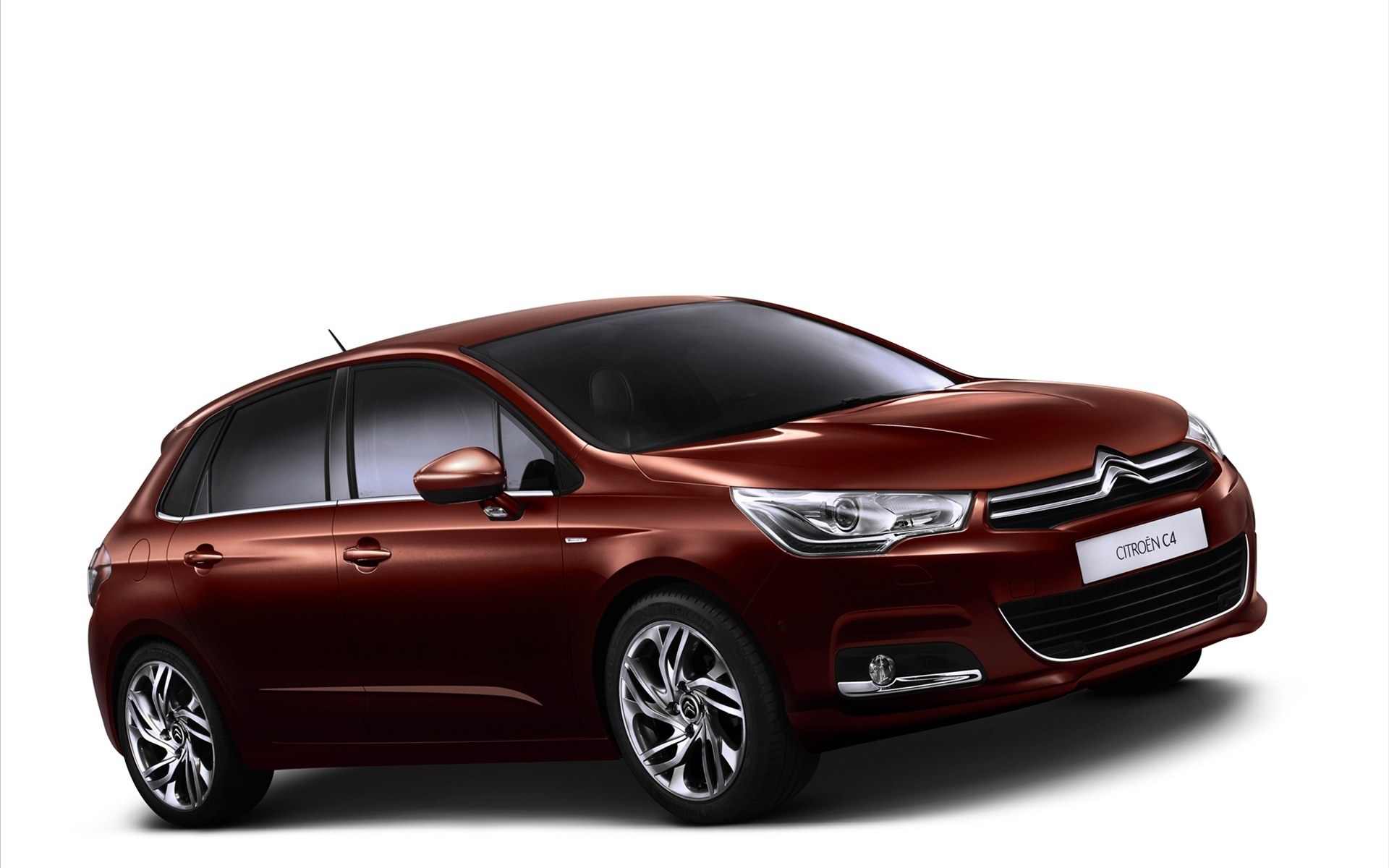 Red Citroën C4 hatchback