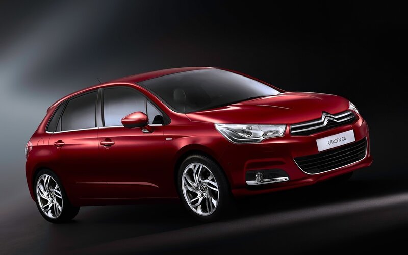 Red Citroen C4 Hatchback — Dramatic, Photograph, Car, Wheels
