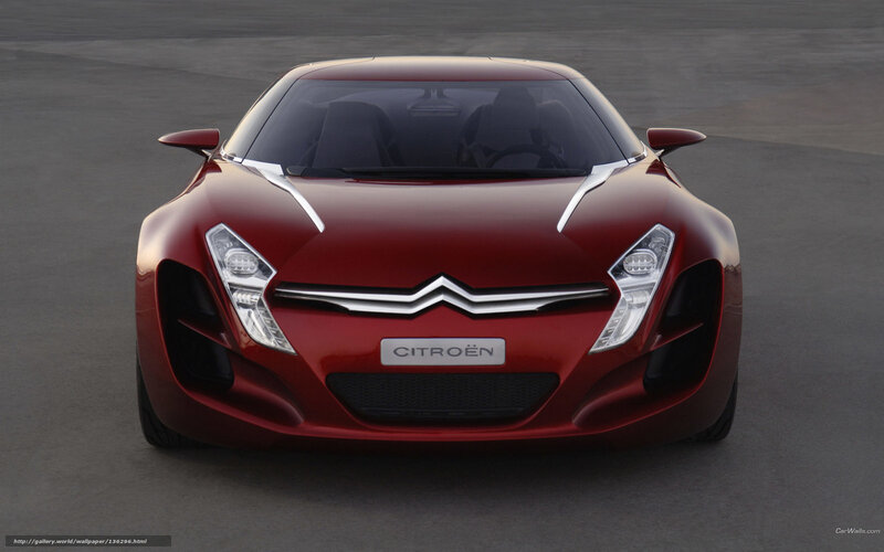 Red Citroen Concept Car — Dramatic, Photograph