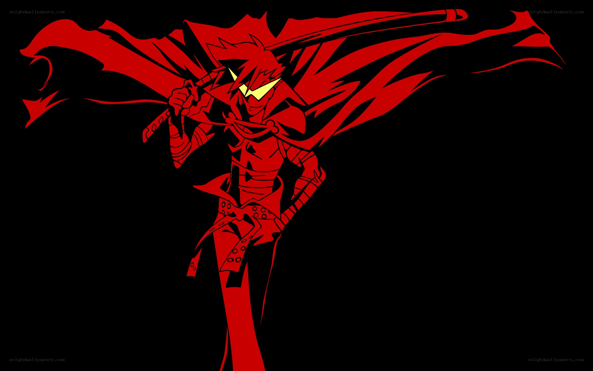 red-clad warrior with sword
